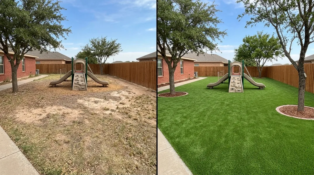 Result artificial grass installation in Midland - Midland Turf Installation