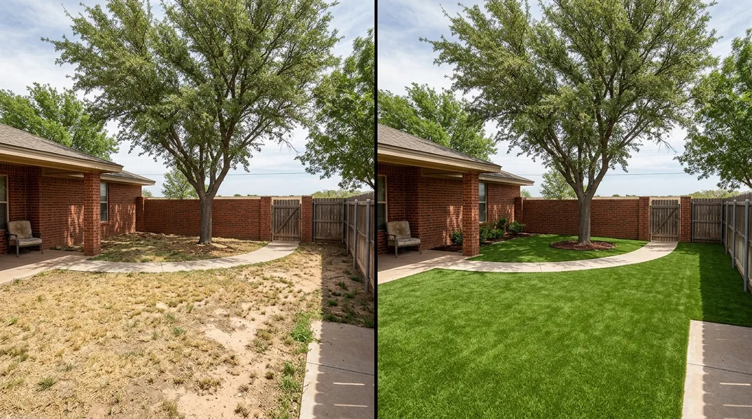 Result artificial grass installation in Midland - Midland Turf Installation